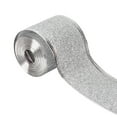 thumbnail image 1 of 1 Roll Gray Glitter Ribbon,Wired Ribbon,for Gift Wrapping Sparkly Ribbons Glitter Fabric Christmas Decorations Birthday Party Decor Wedding(2"X10M), 1 of 7