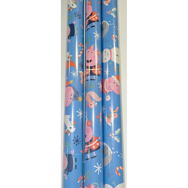 1 Roll Heavy Weight Peppa Pig Christmas Gift Wrapping Paper 50 sq feet