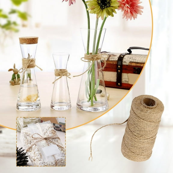 1 Roll × Hemp Rope,Rope Diy Hand Woven Thick Cotton Rope Woven Tapestry Rope Tied Rope,Diy Hemp Rope (2Mm Thickness), 100 Meters/Roll, For Photo Wall Decoration And Crafts.