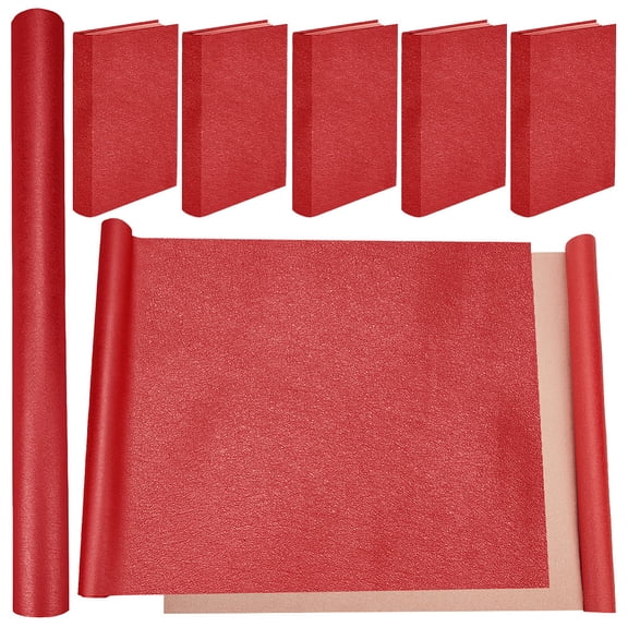 1 Roll Imitation Leather Book Covers Red 1100x420x0.5mm DIY