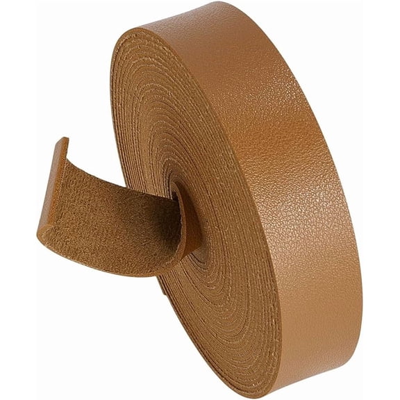 1 Roll Imitation Leather Ribbon Camel 25x1.6mm handmade