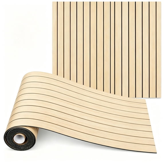 3D Wood Grain Peel and Stick Wallpaper,15.75"x118.11"Self-Adhesive Fluted Slat Wall Panel for TV Background,Bedroom,Living Room,Accent Wall