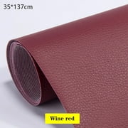 1 Roll Leather Repair Patch Self-Adhesive, 35x137cm / 50x137cm, 7 Colors Available, CABINAHOME Leather Tape for Couches, Chairs, Car Seats, Bags, Jackets, Sofa, Boots (Litchi)