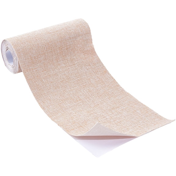 1 Roll Linen Repair Tape Self Adhesive Fabric Patches for Couch Sofas Headboards Chairs PapayaWhip 1600x100x0.6mm