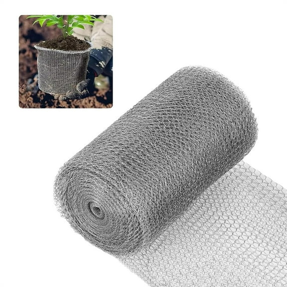 1 Roll Metal Screen Mesh,Stainless Steel Mesh Screen,Rusty-Proof Metal Screen for Hole Filling,Double-Layer Gap Barrier Mesh Coil,Flexible Wire Mesh for Plant Protection