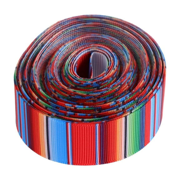 1 Roll Colorful Mexican Serape Ribbon For Mexican Celebrations Diy Crafts Present Wrapping Party Decorations Hair Bows A