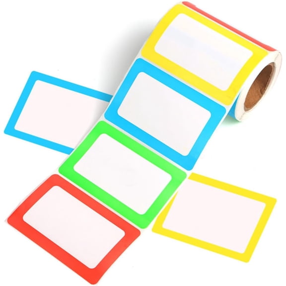 1 Roll Name Stickers Self-Adhesive Barcode Paper Price Stickers Markers Envelopes Tags Name Labels for Cabinet Office