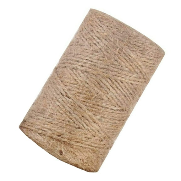 1 Roll Natural Jute Rope Thick Burlap Twine Fabric Cord for Crafts Gift Wrapping Packing Gardening Wedding Decor Light Brown