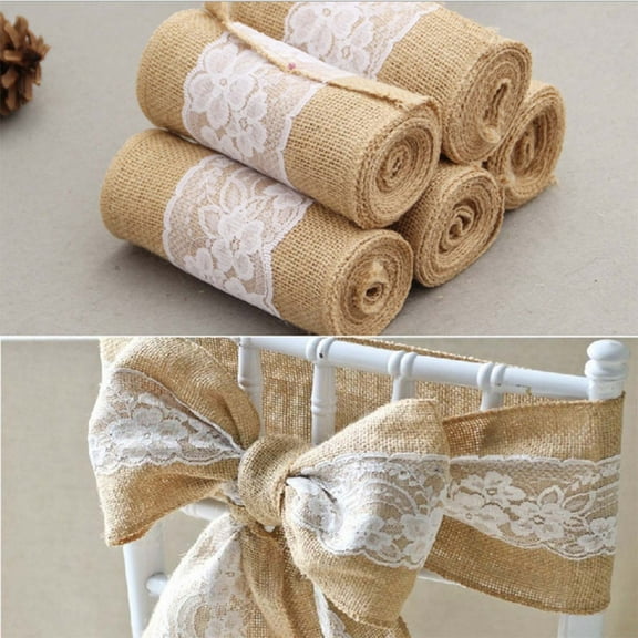 1 Roll Natural Vintage Jute Ribbon DIY Wedding Strap Party.5m