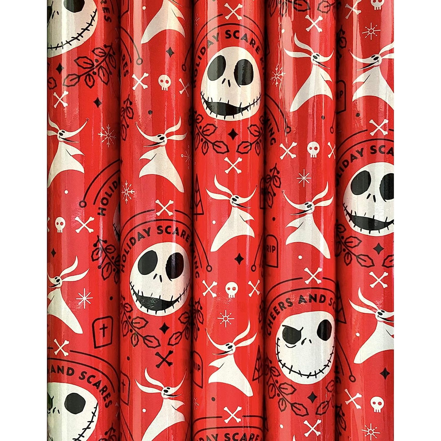 1 Large Roll - Funny Christmas Story Wrapping Paper - 70 Sq. ft,Red