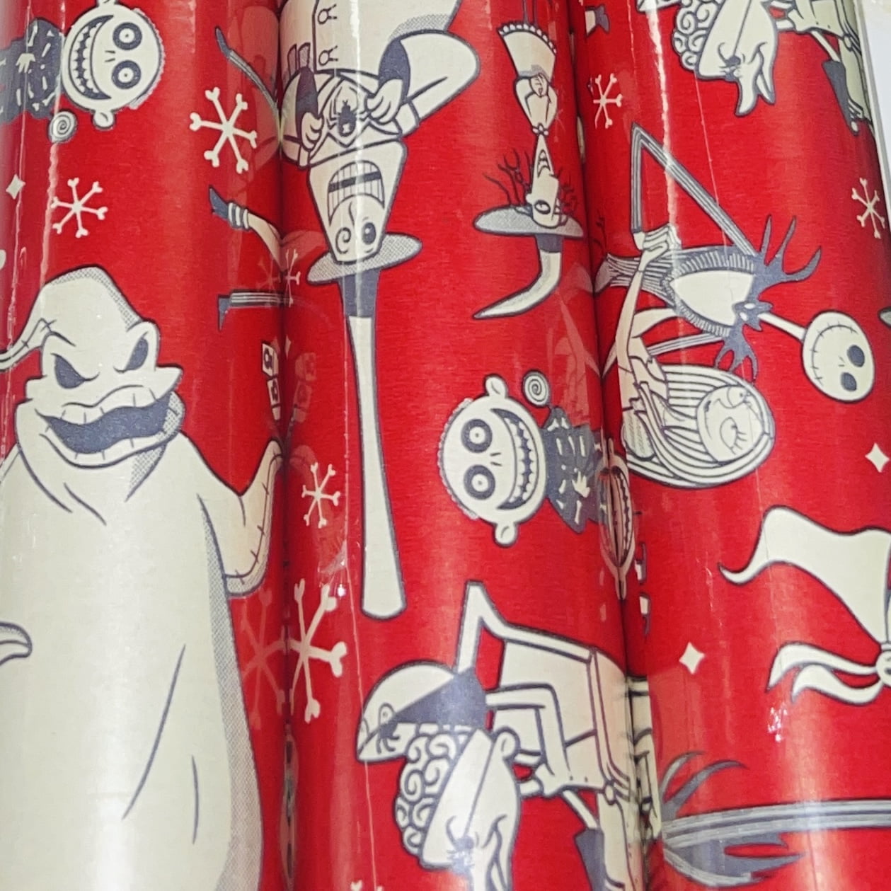 1 Roll Nightmare Before Christmas Red Wrapping Paper