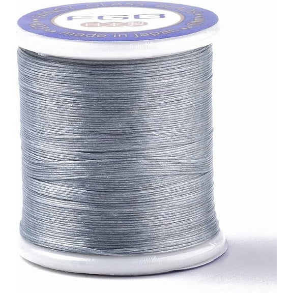 1 Roll Nylon 66 Coated Beading Threads for Seed Beads Dark Gray 0.1mm about 54.68 yards(50m)/roll creative