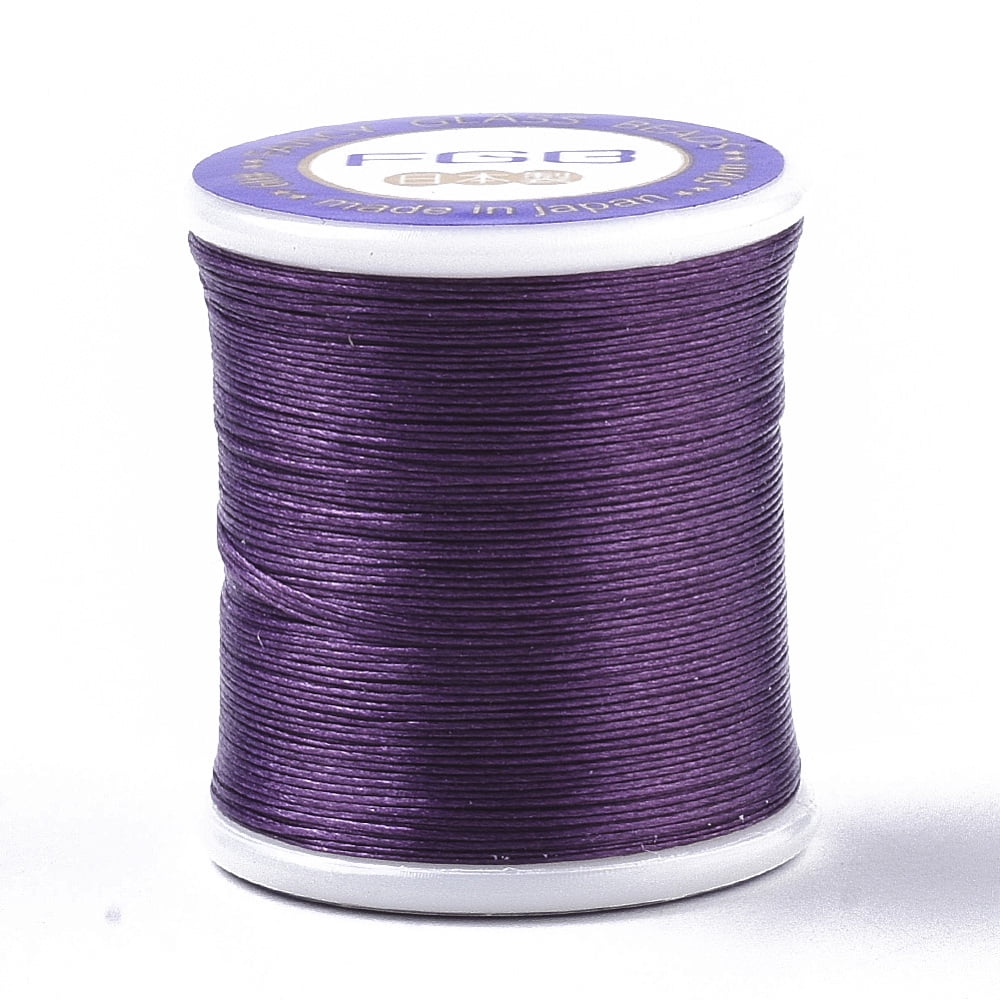 Transfer Bead Threads 1 Roll Nylon 66 Coated Beading Threads for Seed Beads Purple 0.1mm ...