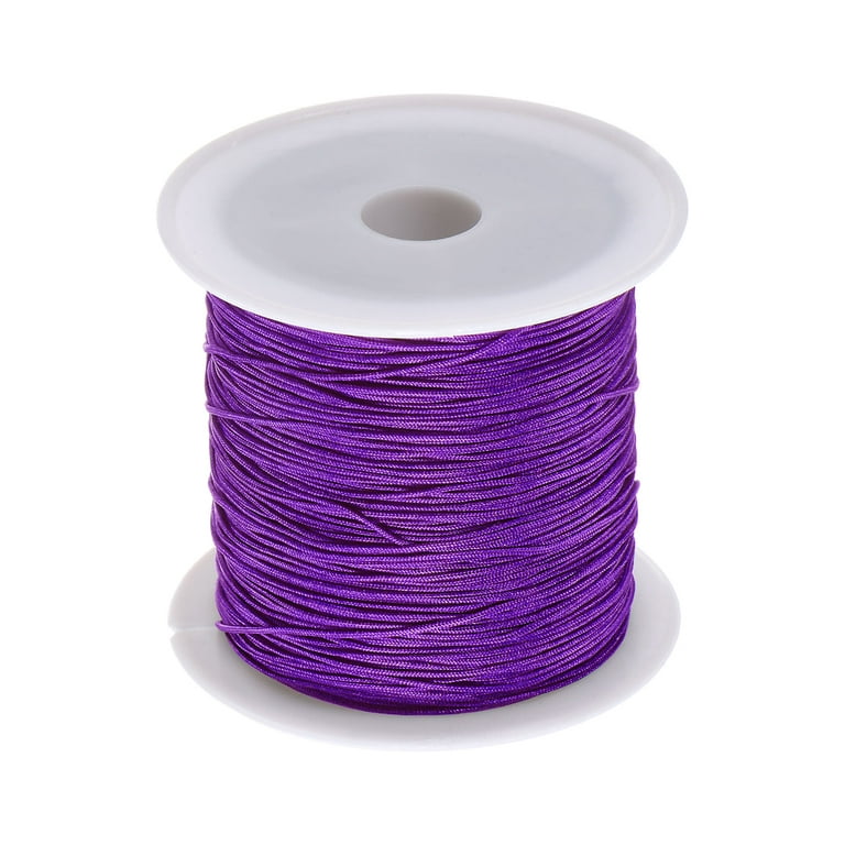 1 Roll Nylon Beading Thread Knotting Cord 0.6mm 50 Yards Braided