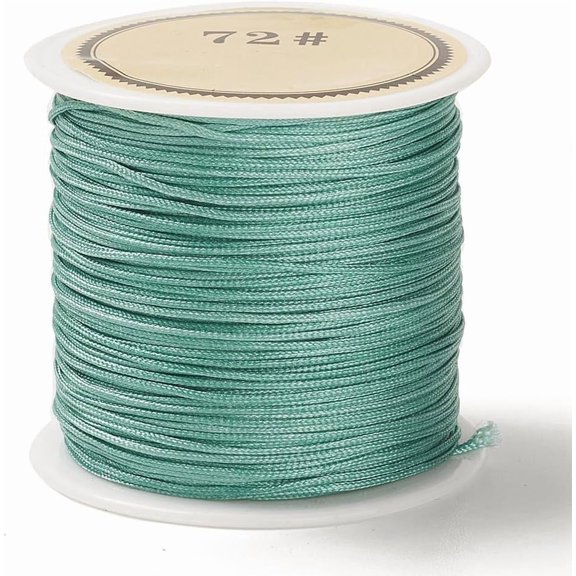 1 Roll Nylon Cord Chinese Knotting Cord for Jewelry Making Macrame Craft Medium Aquamarine 0.8mm 38~40m/Roll