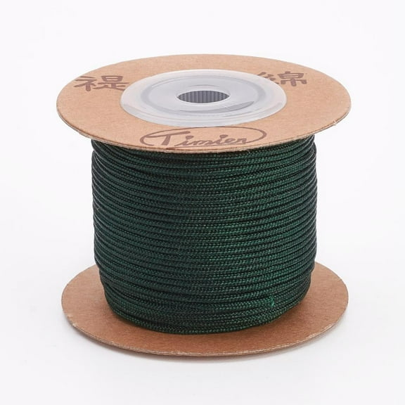 1 Roll Nylon Cords String Threads Cords Round Dark Slate Gray 1.5mm 27.34 yards(25m)/roll