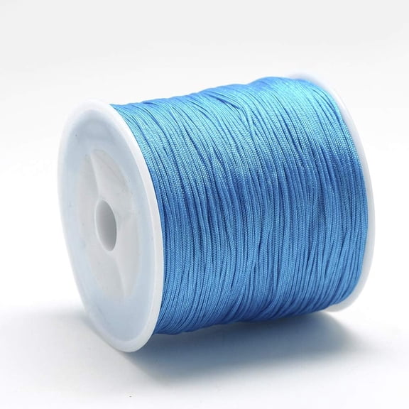 1 Roll Nylon Thread Chinese Knotting Cord Dodger Blue 0.8mm 109.36 Yards(100m)/roll