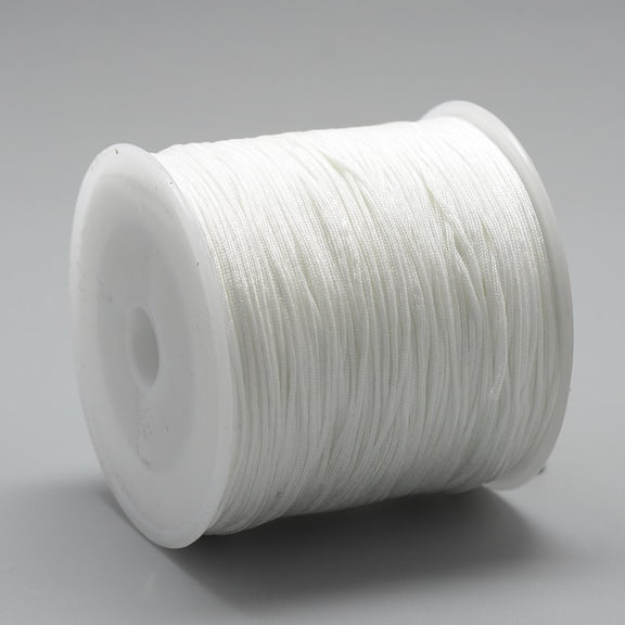 1 Roll Nylon Thread Chinese Knotting Cord White 0.4mm 174.98 Yards(160m)/Roll
