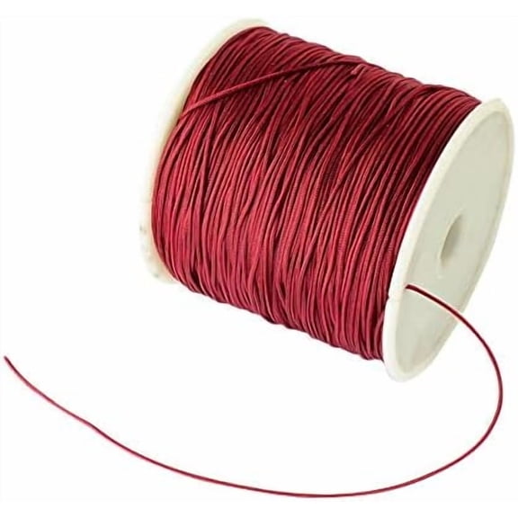 1 Roll Nylon Thread Chinese Knotting Cord for Beading Jewelry Making Macrame Craft FireBrick 0.8mm about 100yards/roll
