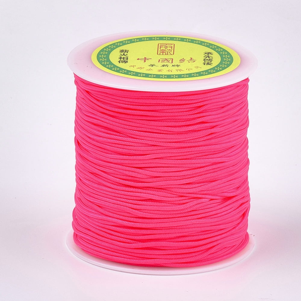 1 Roll Nylon Thread Deep Pink 1.5mm 120.29 yards(110m)/roll - Walmart.com