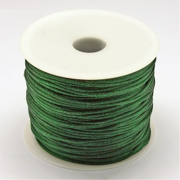 1 Roll Nylon Thread Rattail Satin Cord Sea Green 1.5mm about 100yards/roll(300 feet/roll)