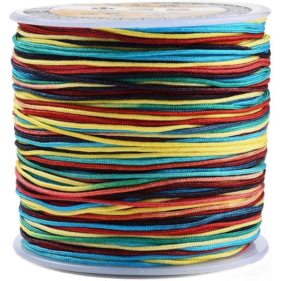 1 Roll Nylon Thread Segment Dyed Chinese Knotting Cord Nylon String