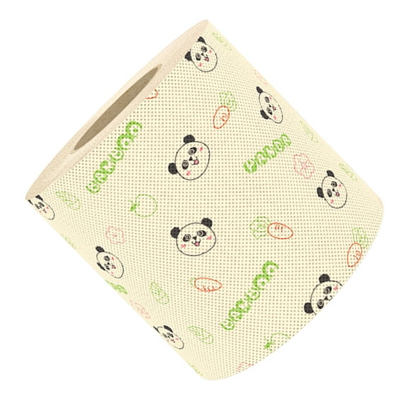 1 Roll Of Panda Printed Toilet Paper Bamboo Pulp Toilet Paper For Bathroom Decorative Toilet Paper Paper Towel Toilet Paper Tissue