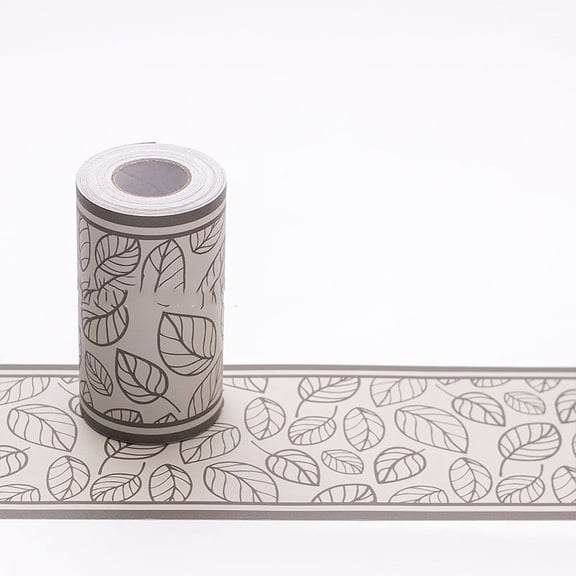 1 Roll Of Pvc Wall Sticker Floral Self Wall Decal Paper Border Sticker Bedroom Home Decor Mural Water Resistant Moisture Proof