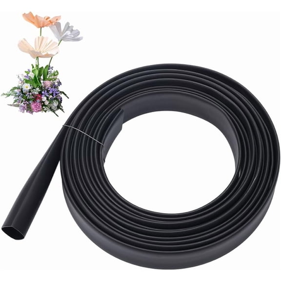 1 Roll PE Cable Sleeves Heat Shrink Tubing Insulation Non-Slip Waterproof Black 36x6mm 5m/roll