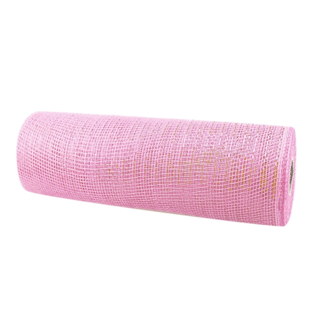 1 Roll Poly Burlap Decorative Mesh Ribbons Small Stripe Deco Mesh ...