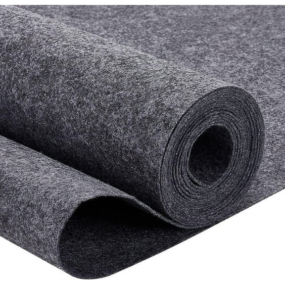 1 Roll Polyester Felt Fabric Rectangle Dark Gray 40x0.1cm 3m/roll