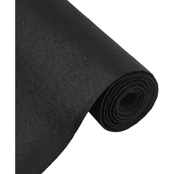 1 Roll Polyester Felt Sticker Rectangle Black 300x40x0.09cm 3m/roll