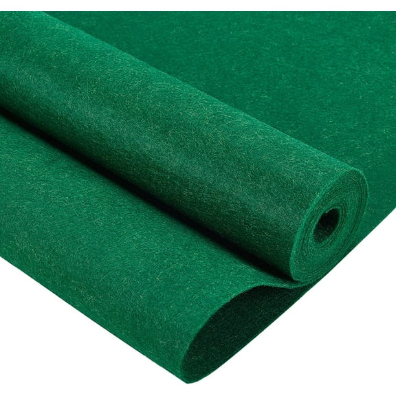 1 Roll Polyester Felt Sticker Rectangle Green 300x40x0.09cm 3m/roll for DIY