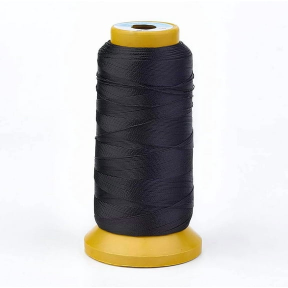 1 Roll Polyester Thread for Custom Woven Jewelry Making Black 1mm 230m/roll