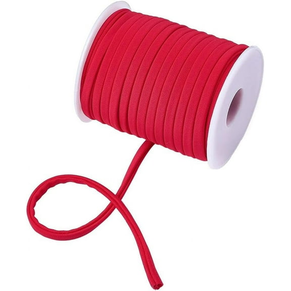 1 Roll Red Elastic Bead String for DIY Jewelry, Bracelets, Crafting, Gift Wrapping