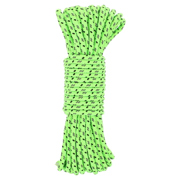 Beaupretty Camping Tent Tying Rope, Reflective and Wind-Proof, Light Green Polyester