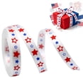 thumbnail image 1 of 1 Roll Ribbon Patriotic Ribbon Plastic For Gift Wrapping Crafting (I), 1 of 9