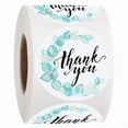 thumbnail image 1 of 1 Roll Round Dot Paper Self-Adhesive Thank You Stickers Rolls Leaf Gift Decals for Party Presents Decoration Word 25mm 500pcs/roll, 1 of 2