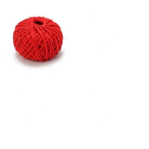 1 Roll Round Jute Cord for Gift Wrapping Party Decoration Red 2mm 54.68 Yards(50m)/roll