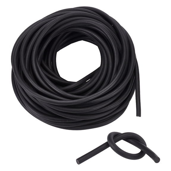 1 Roll Round Nitrile Rubber Cord Rubber Round Cord Black 6mm 16.40 Yards(15m)/Roll