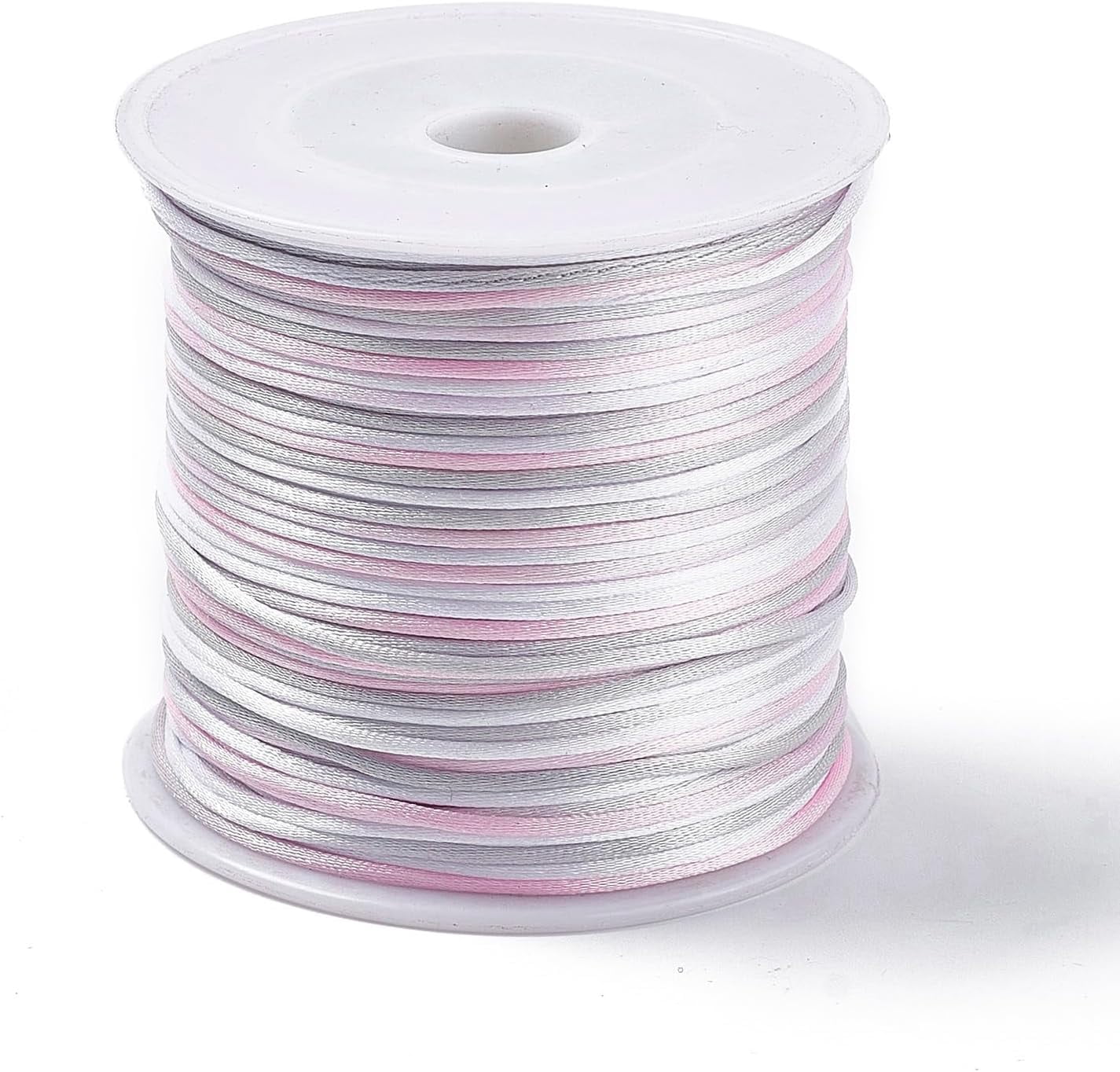 1 Roll Segment Dyed Nylon Thread Cord Rattail Satin Cord for DIY ...