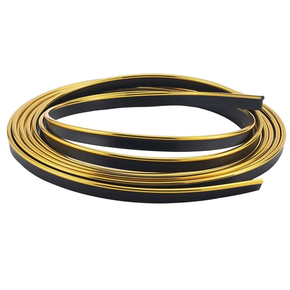 1 Roll Self Adhesive PVC Car Interior Moulding Trim Fit for Most Car Gold 11.5mm 5m/roll