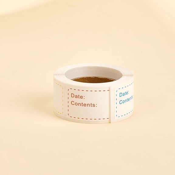 1 Roll Self-Adhesive Paper Gift Tag Stickers Adhesive Labels for Date and Contents of Food Blue 75x25mm 500pcs/roll Making DIY