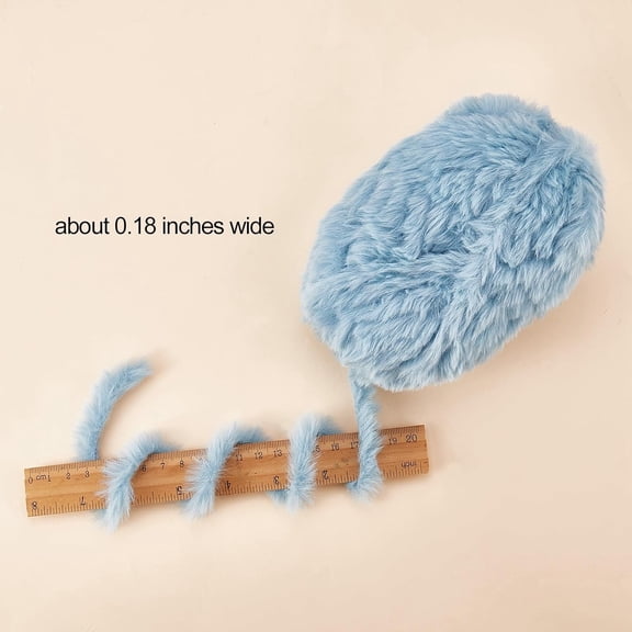 1 Roll Skeins Super Soft Fur Yarn Chunky Fluffy Faux Fur Yarn Fluffy Eyelash Yarn for Crochet Knit Blanket Rug Clothes Knitting-30m(1×32.8yds,51g×1)