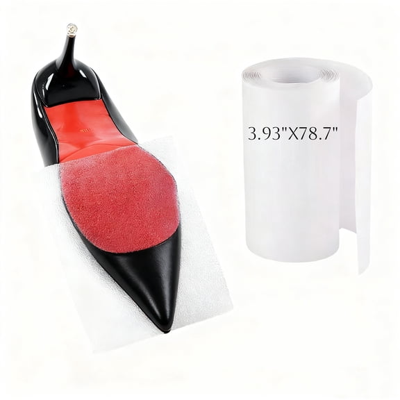 1 Roll Sole Protector for High Heel Shoes Red Bottom Sticker Crystal Clear Sole Guard Protectors Anti Slip(3.93x78.7inch)