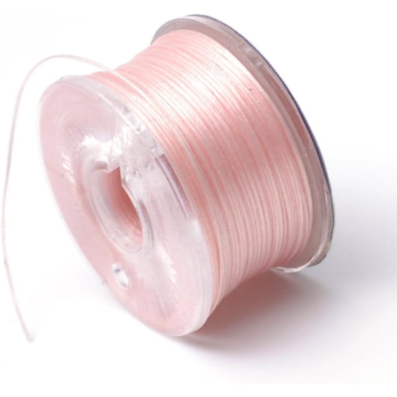 1 Roll Special Coated Polyester Beading Threads for Seed Beads Pink 0.1mm About 50yards/roll diy