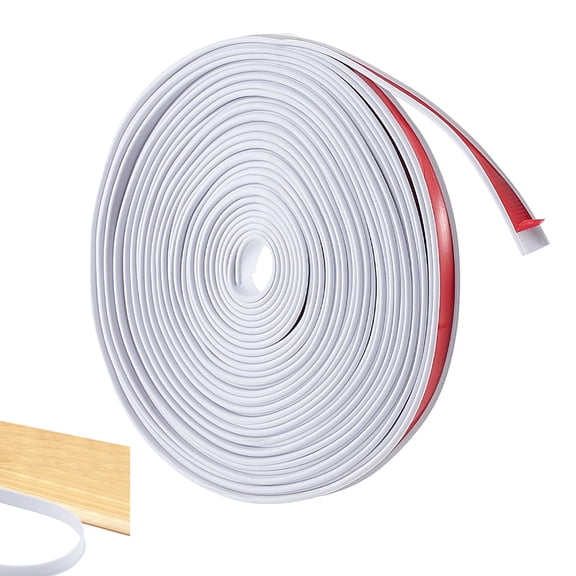 1 Roll TPE Self-Adhesive Flexible Molding Trim Ceiling Molding Wall Trim for Furniture White 10x3mm about 10m/roll