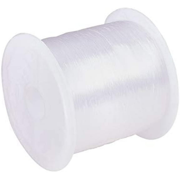 1 Roll Transparent Fishing Thread Nylon Wire White about 0.2mm in diameter about 142.16 yards 130m