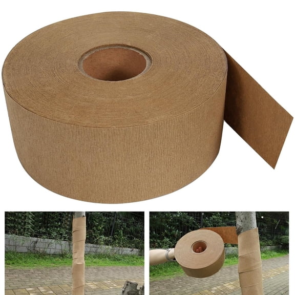 1 Roll Tree Bark Wrap Tree Protector Paper Wrap 3.5 in*16.4 ft Winter Cold Resistant Bandage Damaged Bark Healing Ideal for Home Garden Seedlings & Fruit Trees,Topboutique