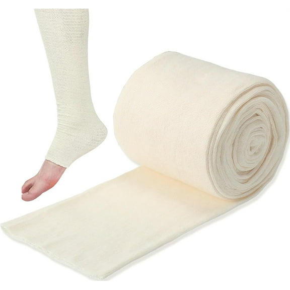 1 Roll Tubular Bandages,Elastic Bandage Sleeve Cotton Tubular Stockinette Gauze Roll for Cast Plaster Comfort Wear,Reusable Compression Support Bandage Roll for Joint Tissue (4 Inch X 11 Yard)